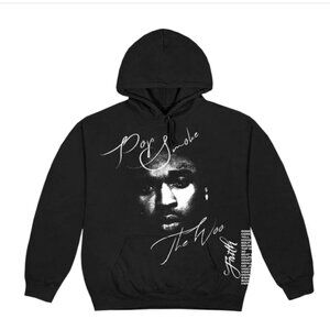 Pop Smoke x Vlone Faith King of New York black hoodie